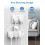 Multi Plug Extension 3 Way 3 USB with Flexible Plug, Mscien Individual Switched Socket Extension Adapter, Plug Extension Adapter 2
