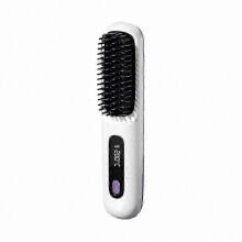 (White) Numoya Brush Pro Rechargeable Cordless Hair Straightener