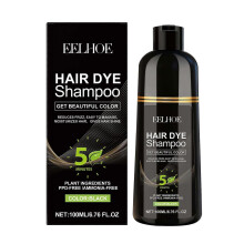 (6 Set, Multicolor) 1 Set EELHOE 100ml Black Hair Dye Shampoo Natural Plant Ingredients Fast Color Shampoo No PPD No Amm