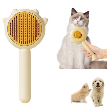 2023 New Pet Hair Cleaner Brush, Cat Grooming Brush Long or Short Hair Cats Dogs Pet Massage Brushes, Self Cleaning Slicker Comb for Kitten Removes Ta