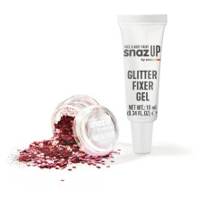 Bio Glitter Kit, Face and Body Paint, Biodegradable Gliter, Red Colour 5g + Fixer