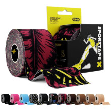 Kinesiology Tape, 5cm x 5m, Wild - Waterproof & Hypoallergenic Kinetic Physio Tape for Muscle Injury Recovery, Sports Strapping, Knee Pain, Joint