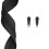 Plain Black Colour 3mm Zip By the Meter 1