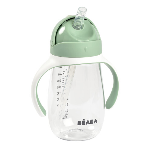 BEABA BEABA, Babyflasche/Trainingsbecher/Strohbecher 300 ml, Salbeigrün