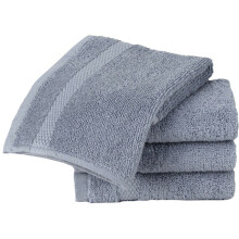 Face Cloth Set of 4, Egyptian Combed Cotton, 30cm x 30cm Wash Cloth Flannel, Very Soft & Absorbent, Quick Dry 600gsm Bathroom Towels. (Pacific Blue)