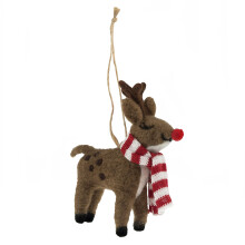 Needle Felting Craft Kit, Christmas, Includes Roving Wool Needle Stuffing Instructions, Reindeer