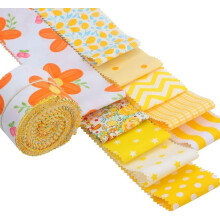 CraftsFabrics 20pcs 2.36 x 39.37'' 100% Cotton Pre-Cut Jelly Rolls Strips Fabric for Quilting, Scrapbooking, Sewing, Arts & Crafts, Patchwork, Collage