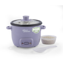 Giles & Posner 0.4L Rice Cooker – Cook and Keep Warm Functions, 250W, Purple