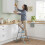 Beldray Beldray 2 Step Ladder Foot Stool Non-Slip Fold Away Compact Storage DIY/Cleaning 4
