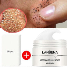 Lanbena Blackhead Remover Cream Pore Strips Nose Acne Deep Clean Peel Off Mask
