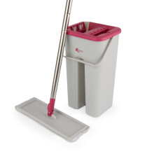 Kleeneze Mop & Bucket Set Microfibre Slimline Design Built-In Wringer/ Scraper
