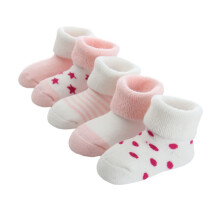 Baby Thick Winter Socks Cotton Toddler Infant Newborn Cozy Warm Socks Pack of 5, Pink, 0-6 months