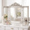 Large Dressing Table Mirror Home Decor Folding 3 Sided Tri Fold Champagne Vanity 1