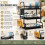 3-Tier Black Dish Drying Rack Drip Tray 3 Tier Set 1