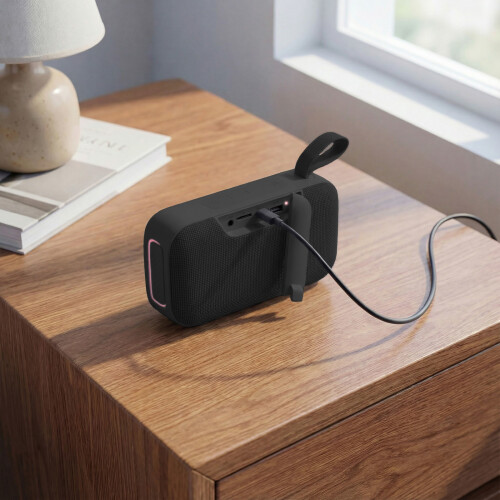 intempo Intempo Aria Plus Speaker - Bluetooth, Colour Sync LED Lights, Black 1