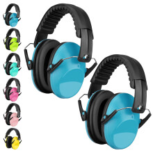 Kids Ear Defenders 2 Pack, BraveKoi Children Noise Cancelling Headphones 26dB SNR Foldable Adjustable Hearing Protection Noise Cancelling Earmuffs for