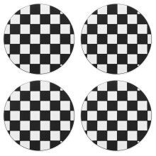 4PCS Car Coasters Grid Pattern Auto Cup Holder Insert Coasters Universal Non-slip Car Cup Mats 7.2cm Automotive Interior Accessories for Most Cars
