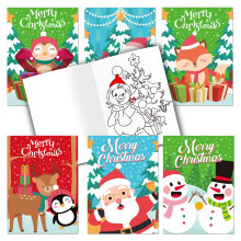 6 Christmas Coloring Books - Christmas Crafts for Kids Party Bags or Xmas Stocking Fillers