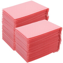 50 Pack 18 x 23cm Pink Poly Bubble Mailers, 7 x 9 Inch Self Seal Pink Bubble Packaging Bags Mailing Envelopes for Postal Mail Gift Wrap