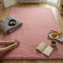 (Pink, 120 x 170 cm) Shaggy Non Slip Rugs Bedroom Living Room Area Rugs Hallway Runner Fluffy Carpets Bath Door Mats