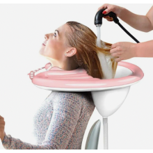 Draagbare shampoobak voor in bed, lichtgewicht haarwasbak voor ouderen en mensen met een beperking, roze