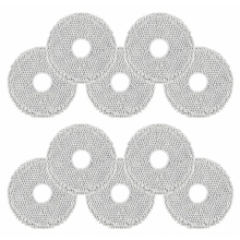 Paquete de 10 almohadillas de microfibra para mopa de robot aspirador, suaves, lavables y reutilizables.