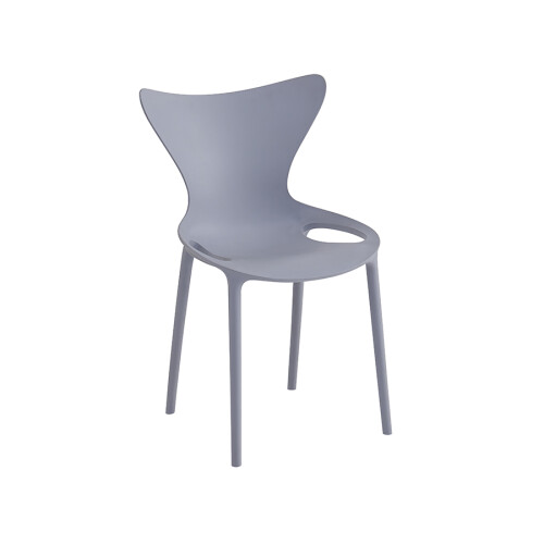 (4x Grey Stacking Chairs) Modern Style Retro Dining Garden Stackable Chairs 1