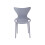 (4x Grey Stacking Chairs) Modern Style Retro Dining Garden Stackable Chairs 3