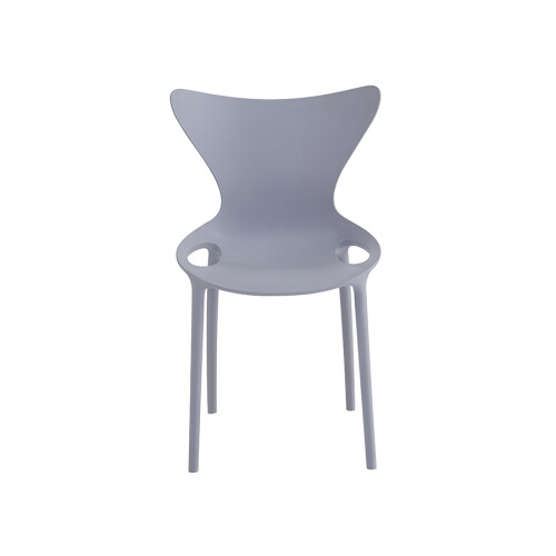 (4x Grey Stacking Chairs) Modern Style Retro Dining Garden Stackable Chairs 2