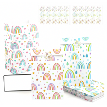Paquete de 40 bolsas de regalo para fiestas infantiles con 48 pegatinas, bolsas de regalo de papel para cumpleaños, pequeñas bolsas de dulce