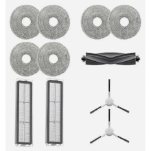 Accessoireset voor L10 Prime, L10s Ultra en L10 Ultra: 1 hoofdborstel, 2 zijborstels, 2 stoffilters, 6 dweildoeken (3 paar).