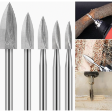 Juego de herramientas para tallar madera, brocas de grabado HSS para herramienta rotativa, juego de 5 piezas para cortar, tallar metal, puli