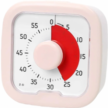 Temporizador visual de cuenta regresiva de 60 minutos con pantalla grande, temporizador de cocina silencioso para niños y adultos, batería i