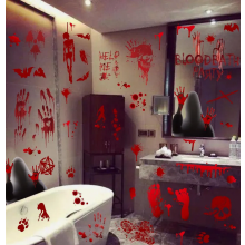 Pegatinas de Halloween para ventanas, decoraciones realistas de terror sangriento para ventanas, decoración de pared, pegatinas de Halloween