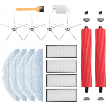 Vervangende accessoirekit voor robotstofzuiger, inclusief 2 hoofdborstels, 4 dweildoeken, 4 HEPA-filters en 4 zijborstels.