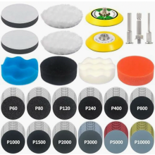 Kit de polissage de 133 pièces pour perceuse, disques de ponçage à l'eau de 75 mm, kit de polissage de phares avec éponge à polir et