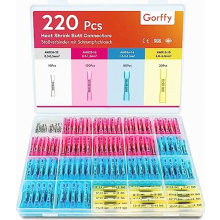 Kit de 150 connecteurs bout à bout, connecteurs de fils thermorétractables 26-10 AWG, bornes à sertir étanches avec gaine thermorétractable