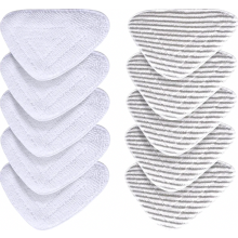 Paquete de 10 almohadillas de microfibra de repuesto para mopa de vapor, lavables a máquina, compatibles con la limpiadora a vapor Steam Plu