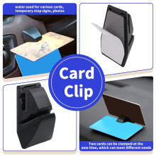 Multifunktionell KortbiljetthåLlare Auto Bil ID IC Clip Svart Dashboard DöRr SjäLvhäFtande Clips Car Styling Car Organization