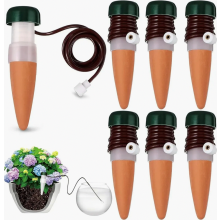 Paquete de 6 globos de riego para plantas de interior y balcón, sistema de autorriego automático para plantas en maceta, fácil de usar.