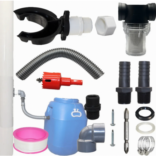 Rainwater Collector for 70-110 mm Downpipe, Rain Barrel Connector for Gutter Downpipe