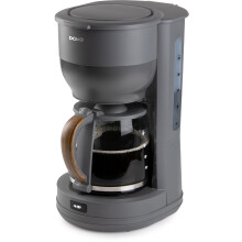 Filterkaffeeautomat - DOMO - DO754K - 1,25 L - 10 Tassen - Grau / Holz