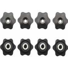 tuercas de perilla estrellada M8, rosca hembra de hierro cincado, para maquinaria, muebles, máquinas herramienta y equipos de fitness.