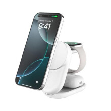 Cargador inalámbrico - BELKIN - Ultracharge 25W Qi2 - 3 en 1 - Carga rápida - Compatible con Qi