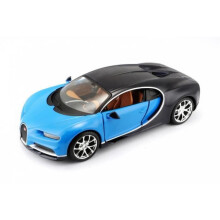 Modellbausatz - MAISTO - Bugatti Chiron - Maßstab 1:24 - Farbe Blau - Ab 14 Jahren