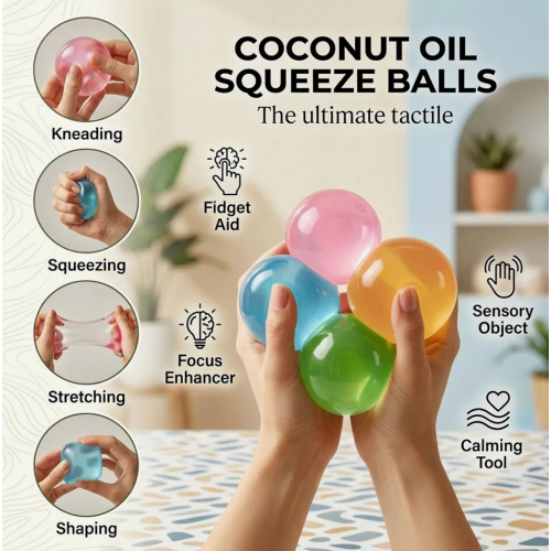balles anti-stress moelleuses à l'huile de coco 1