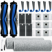 21 Stück Zubehör für Ecovacs Deebot X9 Pro Omni\u002FX11 Pro Omni Staubsauger,2 Hauptbürste,2 Mopp Reinigungswalze,4 Hocheffiziente Filter,6