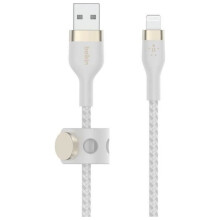 Cable USB-A a Lightning - BELKIN - BoostCharge Pro Flex - 3 m - Certificado MFi - Compatible con iPhone 14, 13, 12