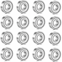 20 Stück 608 ZZ Kugellager, 8 mm x 22 mm x 7 mm, doppelt abgedichtete Miniatur-Rillenkugellager aus Metall für Skateboards, Scoo
