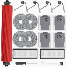 17-teiliges Zubehörset für Roborock QV 35A/QV 35S Saugroboter, 1 Hauptbürste, 4 Staubbeutel, 2 Filter, 4 Wischpads